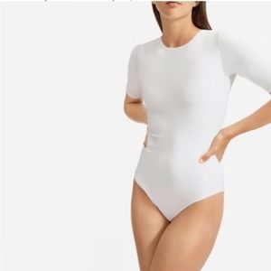 NWT Everlane Short Sleeve Crew Neck Bodysuit White Small